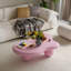 Table basse de 40 pouces en forme de nuage, table basse basse avec 3 pieds sphériques pour le salon, rose-628528002-628528003-637434301