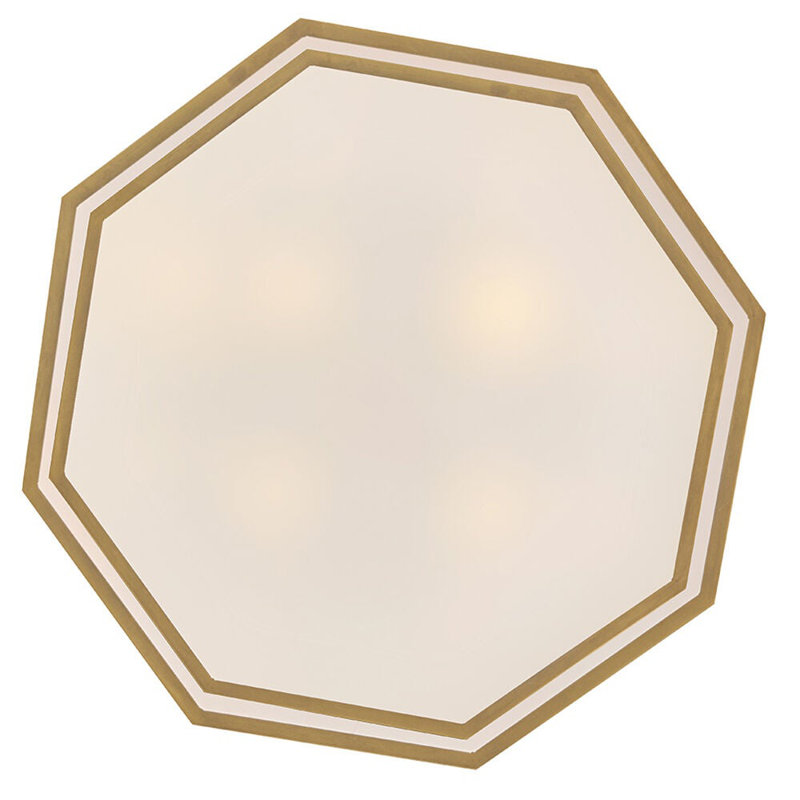 Hinkley Facet Convertible Chandelier, Heritage Brass