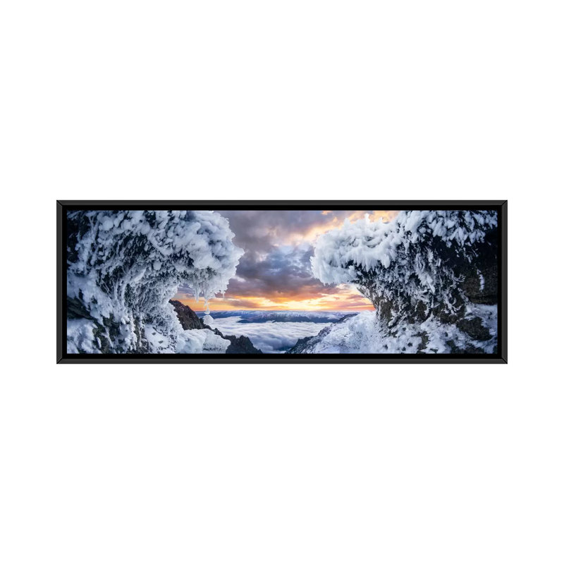 «Where the Waves Collide», reproduction d'impression sur toile, H 20 po x l 60 po x P 1,5 po, Toile avec cadre noir