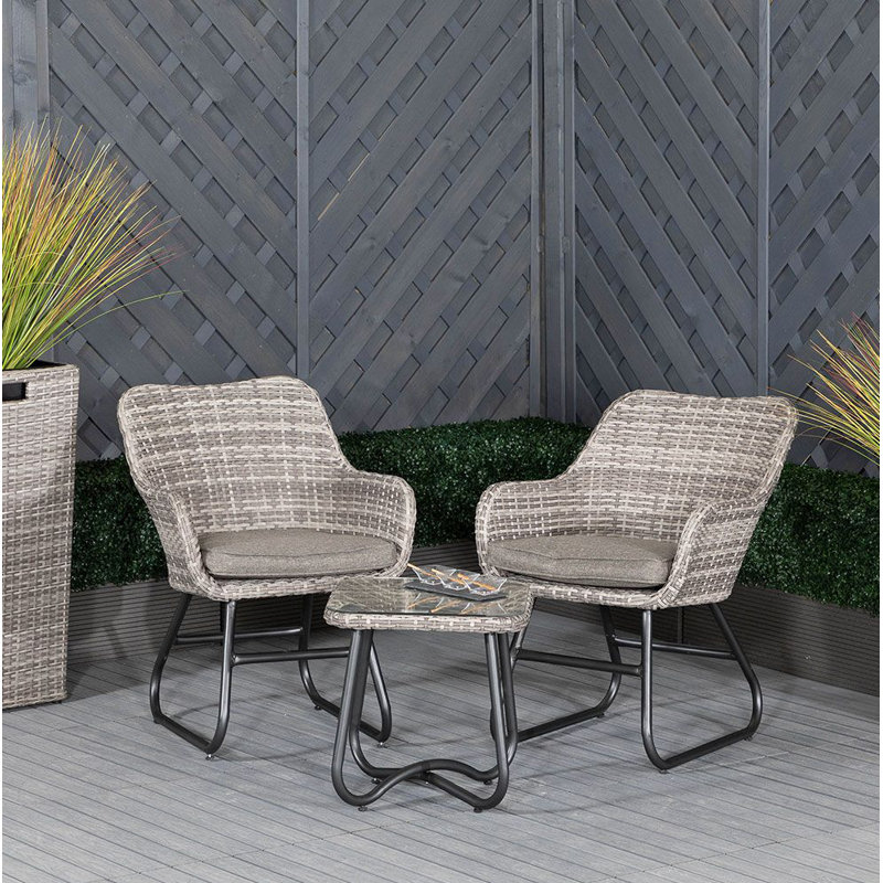 Espinoza 2 Seater Rattan Conversation Set
