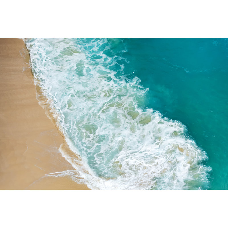 Tropical Ocean - Wrapped Canvas Print, Black Floater Framed, 32cm H x 48cm W