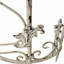 Bordure de jardin en fer forgé vintage de 79 cm (31,1 pouces), blanc antique