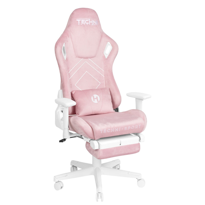  Velvet Gaming Chair - Pink