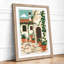 Mediterranean Courtyard Coastal - Framed Print-1074215347-1074215349