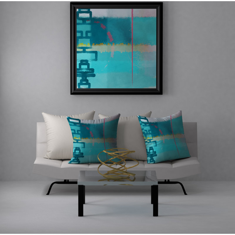 Coussin décoratif abstraite, 18" x 18"