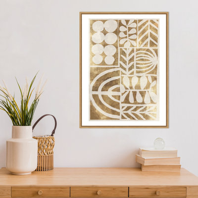 Reproduction d’art sur toile, "Botanic Print beige" par Tom Reeves