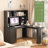 L Shaped Desk With Charger,Computer Desk With Drawers,Bookshelf & Hutch,Modern Corner Desk,Home Office Desk,L-Shaped Study Table Writing Desk,Corner Gaming Computer Desk With Storage