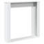  Contour de cheminée noir 39,4 x 7,9 x 39,4 po en bois d'ingénierie-2063430679
