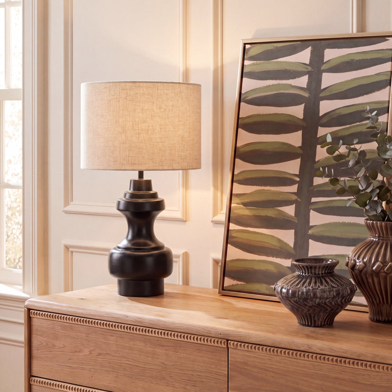 Lampe de table en bois de manguier 20 po Nedra
