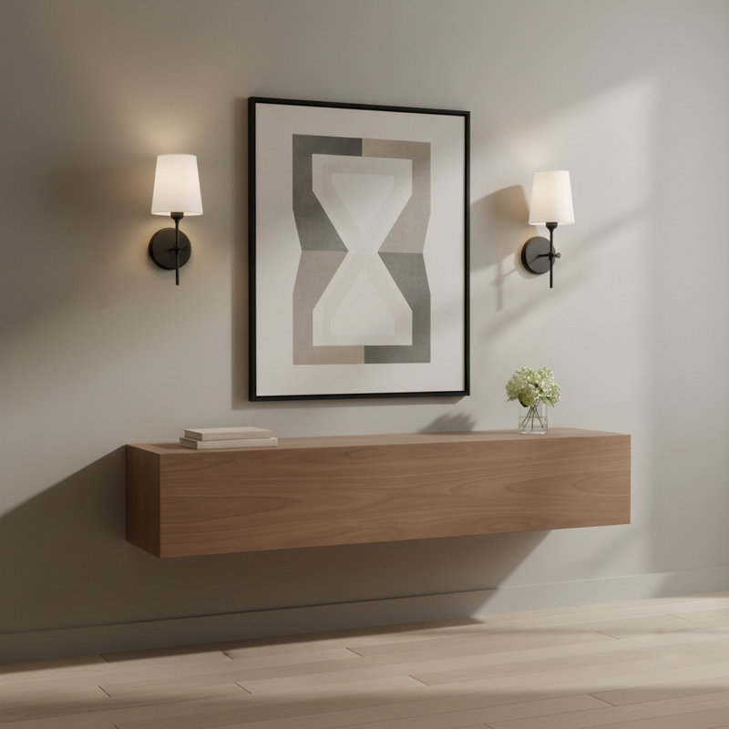 Agathon Dimmable Bath Sconce, Midnight Black, No