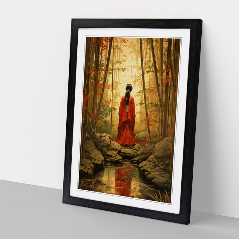 Single Picture Frame Print on Wood, Black Framed, 34cm H x 25cm W