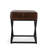 Bruno Brown Top Grain Leather Bench Stool