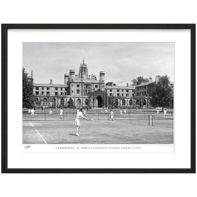 Cambridge, St John's College Tennis Court C1955 1 Piece Single Picture Frame Wall Art