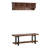 Pomona 2-Piece Entryway Organizer Set – 48” Bench with Shelf & Wall-Mounted Coat Hook with Cubbies-542659088