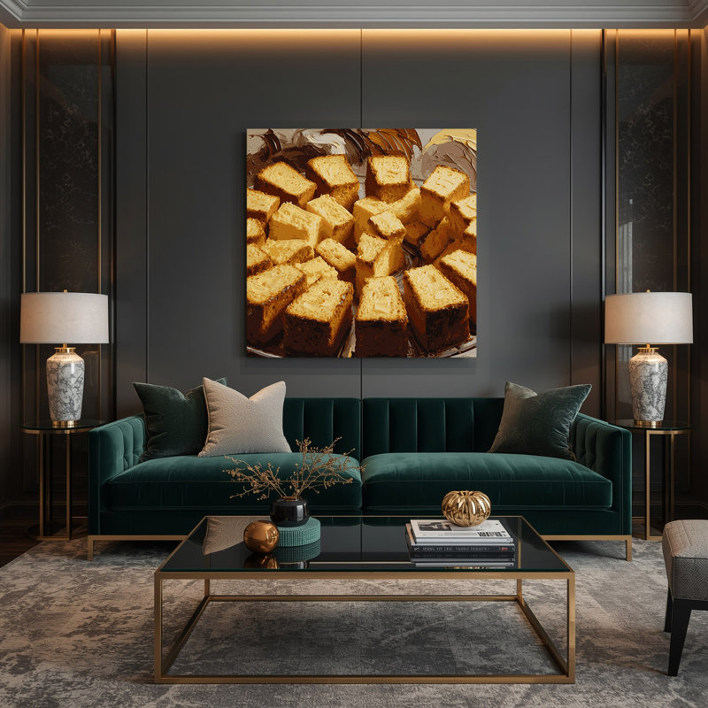 Art mural sur toile, Desserts Pound Cake, H 12 po x l 12 po
