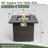 30" Propane Gas Fire Pit Table, 50000 BTU Square Fire Pit, Tile Tabletop with Beautiful Wicker Base for Outside Patio Deck Garden Courtyard-Brown