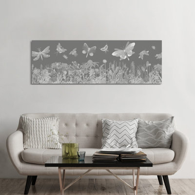 Flutterbies by Fab Funky - Wrapped Canvas Panoramic Gallery-Wrapped Canvas Giclée