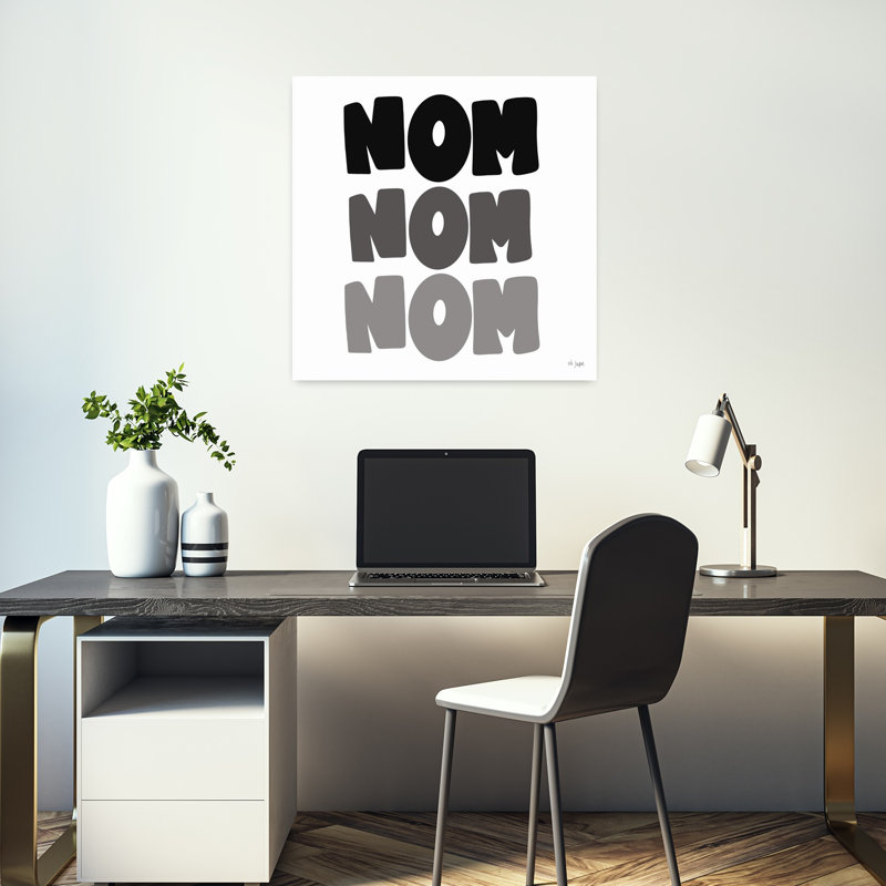 Art contemporain abstrait Nom Nom Nom, H 18 po x l 18 po