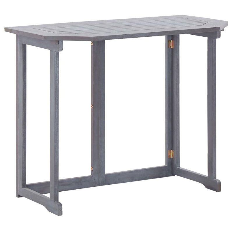 Shirebrook Acacia Folding Outdoor Balcony Table , 89.9cm cm W 50.38cm cm D, Grey, 74cm H x 90cm W x 50cm D