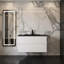 Ensemble de meuble-lavabo mural simple 36 po avec comptoir en quartz noir Damron