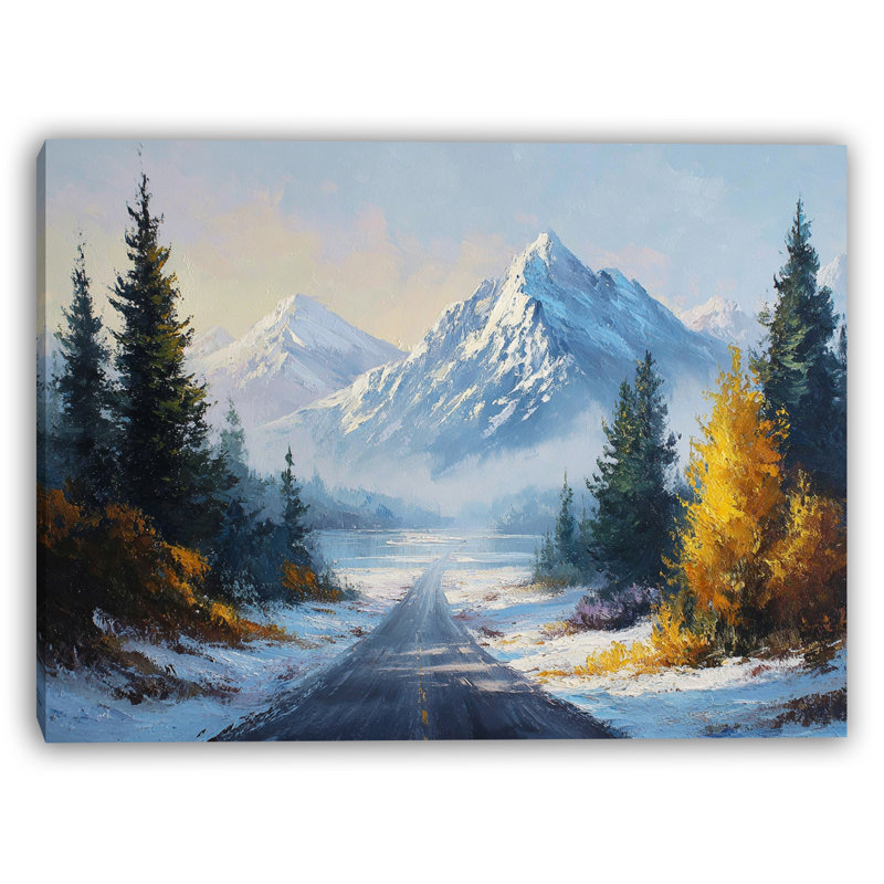 Art mural sur toile Road to Peaks, H 12 po x l 16 po