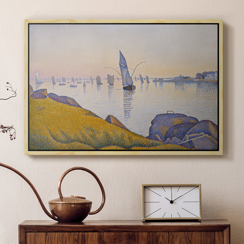 Evening Calm, Concarneau (Opus 220), 1891 - Paul Signac, toile tendue avec châssis, 16 x 24, Natural