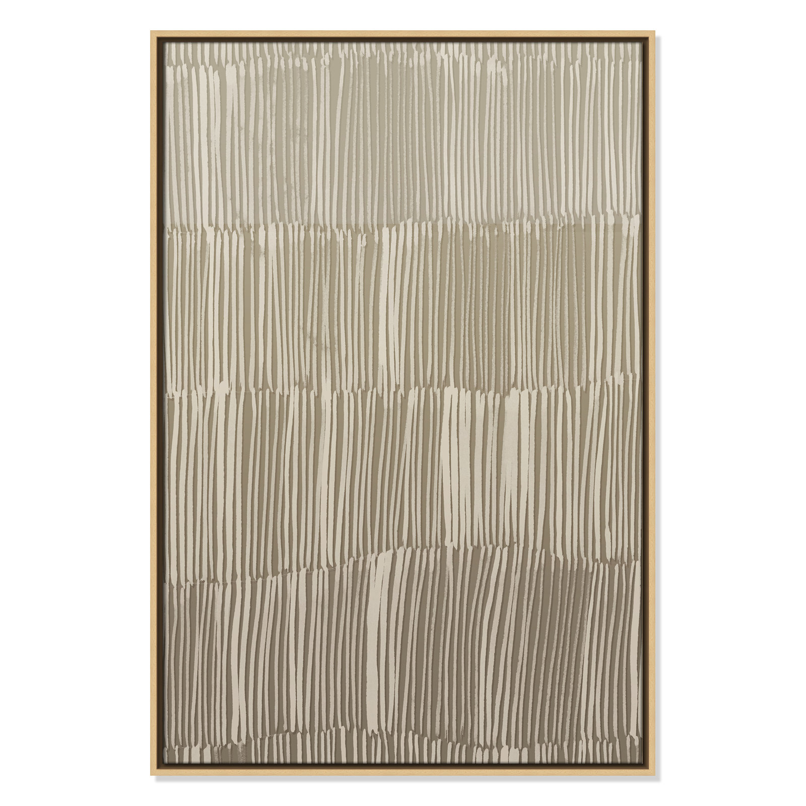 Linear Calm II Print by , 37.5" H x 25.5" W, Natural Floater