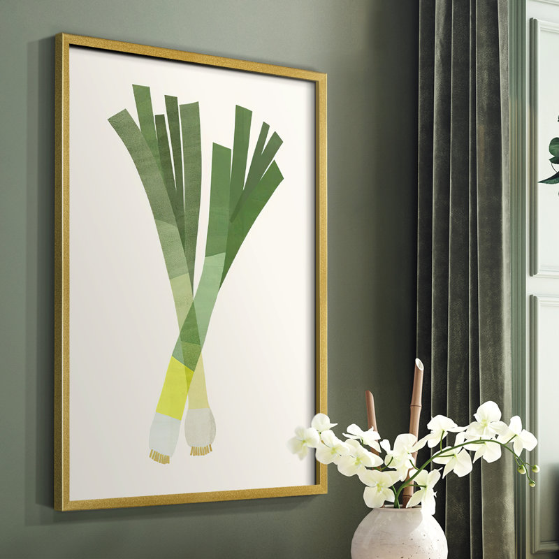Reproduction encadrée Organic Veg II - bois massif, H 14 po x l 11 po
