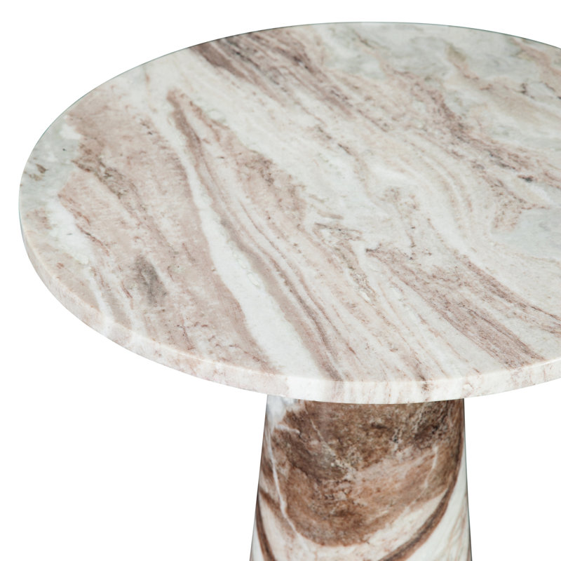 Table de bout en marbre Joni, Brun