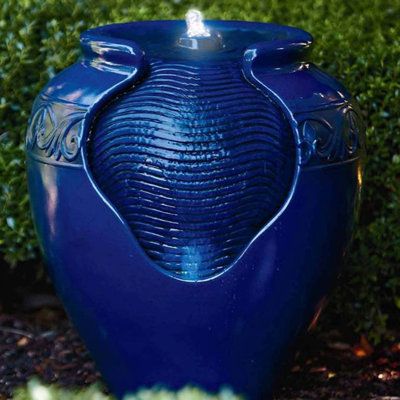 Outdoor Fountain with Lights