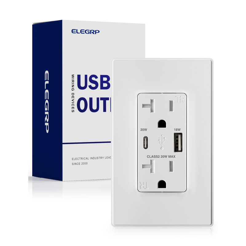 Prise quadruple inviolable standard de 20 ampères, Blanc, 1