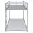 Space-saving Metal Bunk Beds, Modern Silver Design For Home