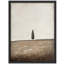 Art mural encadré arbre minimal dans un champ, impression de paysage moderne aux tons neutres pour un décor minimaliste ou scandinave-112375287-112375291