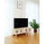 Walnut and lacquered white