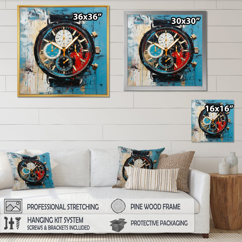 «Watche Temporal Fusion» sur toile, H 24 po x l 24 po, Toile tendue