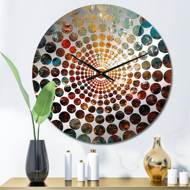 Nickole - Horloge murale peinture abstraite, Petit