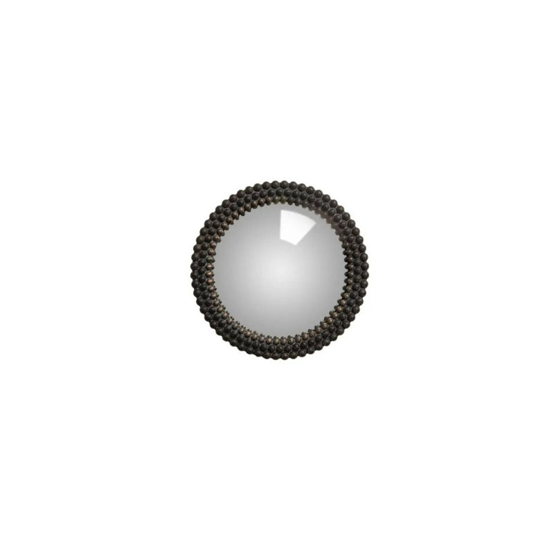 Petit petit miroir convexe à perles noires