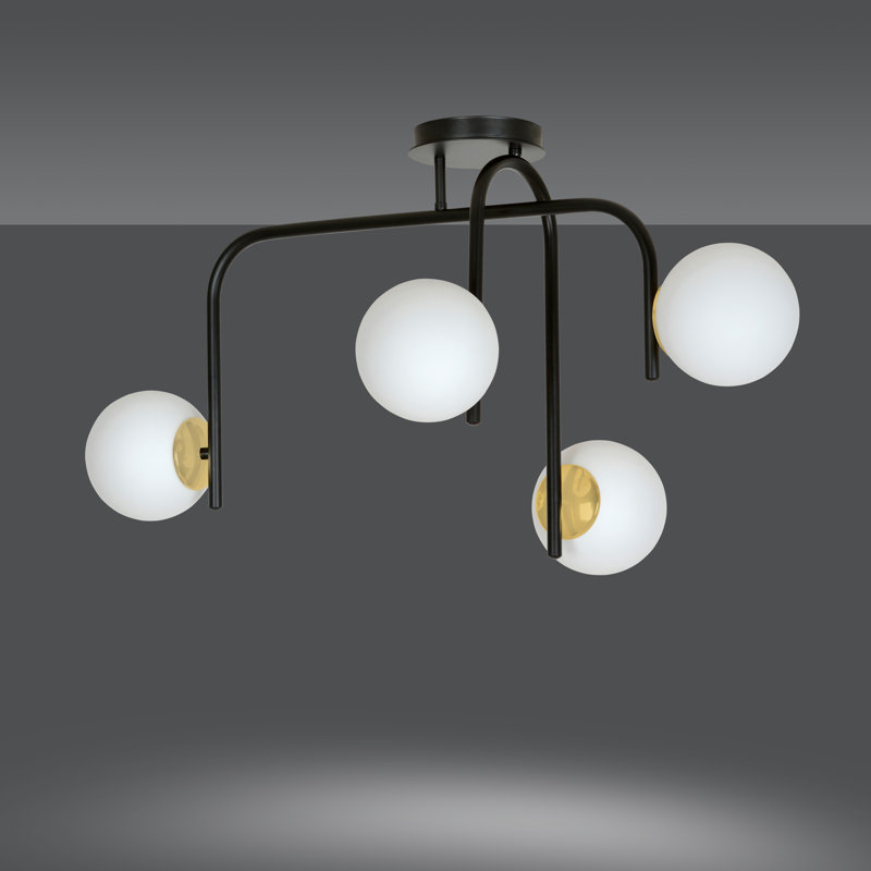 Gaiser 4 - Light Unique/Statement Pendant, Black