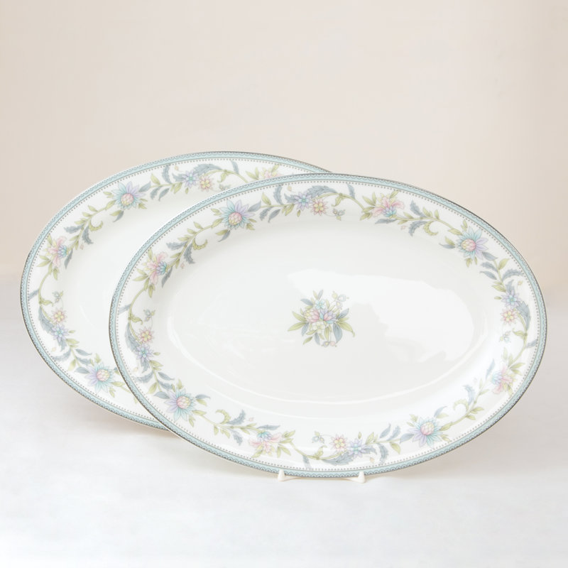 Ensemble de 2 plateaux ovales 12,50 pouces Bose China