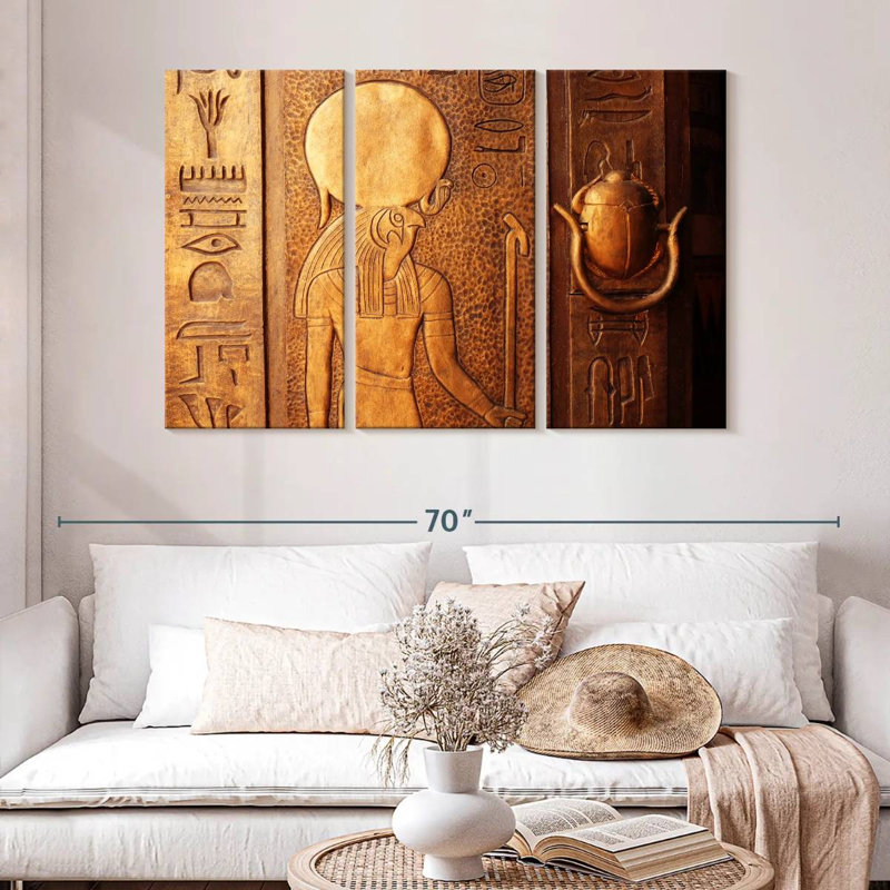 Leisha Decoding Hieroglyphs, 32" H x 50" W