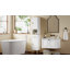 Armoire de salle de bain haute avec tiroir, blanc