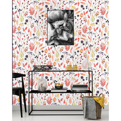 Panneau de papier peint Rollin Wild Leaves