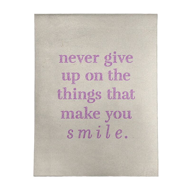 Tapis en chenille de polyester Quotes, Rectangle 5 pi x 7 pi