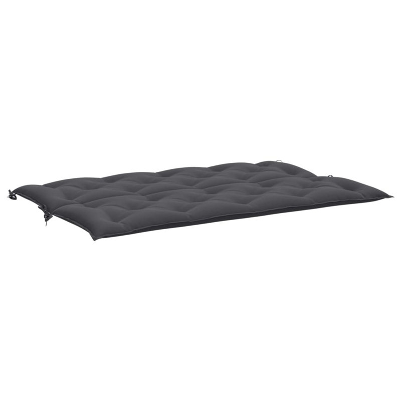 Coussin d'extérieur Claire pour banc, capitonné Oxford, Gris anthracite, L 59,1 po x P 19,7 po