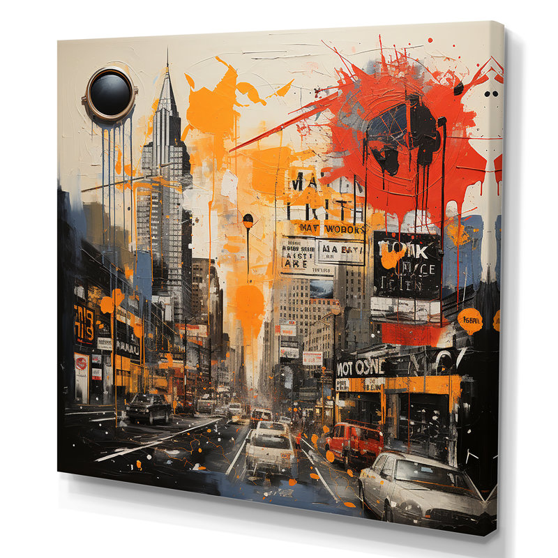 Minneapolis Cityscape Dream - Art mural Minneapolis, Toile tendue, H 16 po x l 16 po x P 1 po