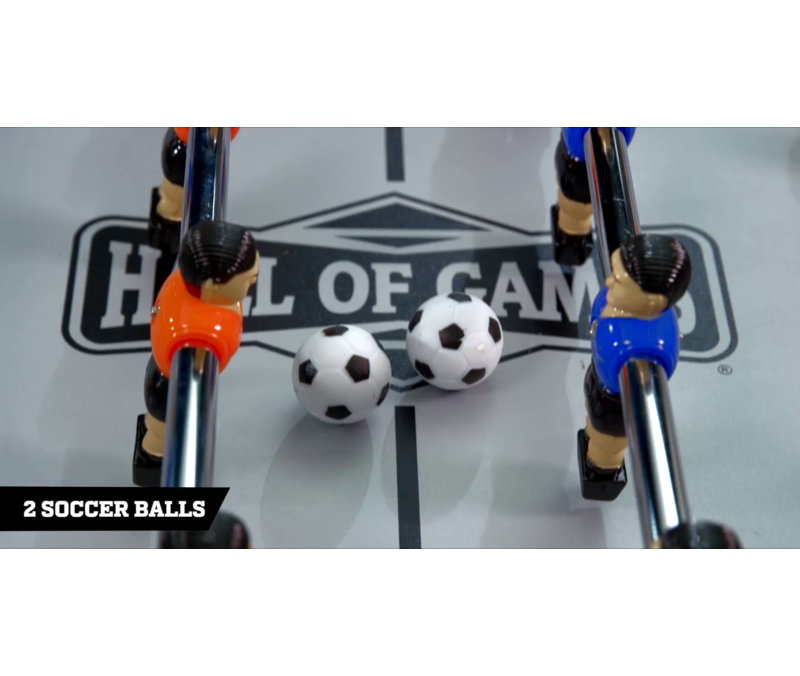 Phoenix 56'' White and Black Foosball Table with Engineered Wood Frame