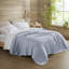 Couverture en coton de qualité supérieure, bleu pâle, élégance moderne pour le confort de la maison