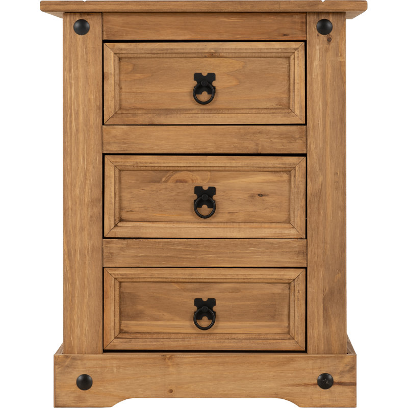 53 cm W Solid Wood Bedside Table