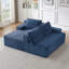 Canapé modulaire en L avec siège profond, sans assemblage requis, canapé modulaire pour salon, chambre à coucher, appartement, bleu-1802906107-1802906111