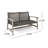 Outdoor Acacia Wood Wicker Loveseat, Patio Furniture Conversation Set For Backyard-1278420930